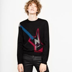Zadig & Voltaire Black Sweater with Guitar Design